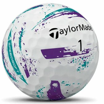 Taylormade Speed Soft USA Ink Golfballen Turquoise Paars