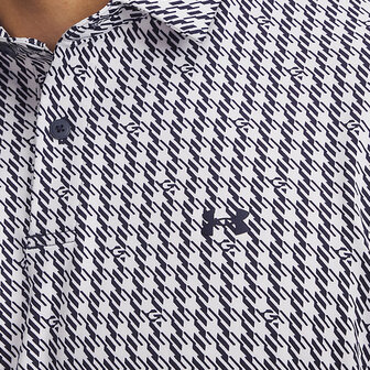 Under Armour T2G Polo Print Houndstooth Deuces White