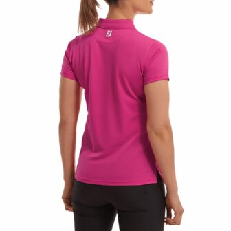 Footjoy Stretch Pique Solid Golfpolo Dames Fuchia