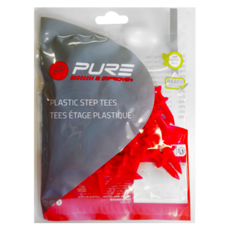 Pure4Golf Plastic Step Tees Rood 31mm