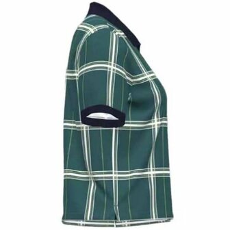 Armour Dry Johnny Collar Prt Polo-Rack Green - Midnight Navy