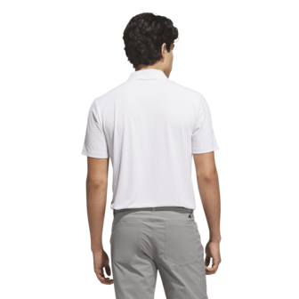 Adidas Ultimate365 Tour Deco Heren Golfpolo Wit Grijs
