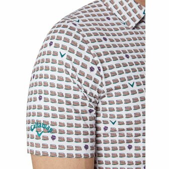 Callaway One Pimento Two Pimento Heren Golfpolo Wit