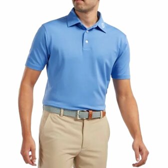 FootJoy Men&rsquo;s Stretch Piqu&eacute; Polo Shirt Light Blue 91826
