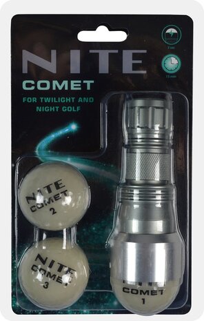 Nite Comet 3 Lichtgevende golfballen incl. lader