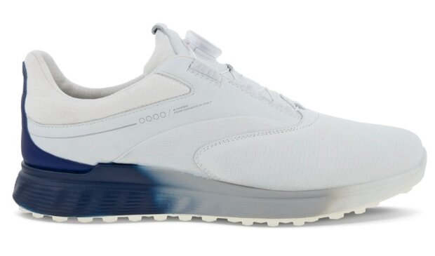 Golfschoenen Heren Ecco M Golf S-Three BOA White Blue