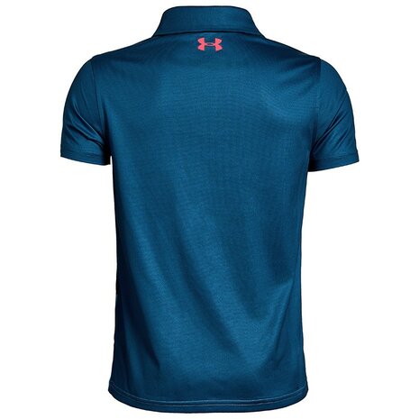 Under Armour Treadborne Engineered Junior Golf Polo Lava