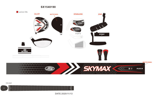 Skymax S1 Complete Heren Golfset Graphite op Maat