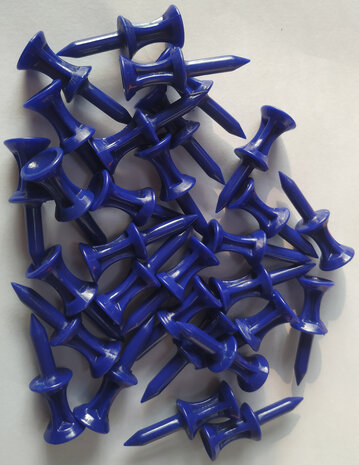 Pure4Golf 30 Plastic Step Tees Blauw 37mm