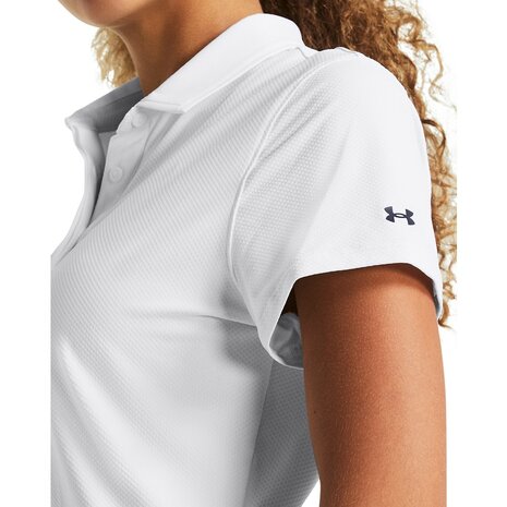 Dames Golfpolo Under Armour Iso-Chill SS Wit