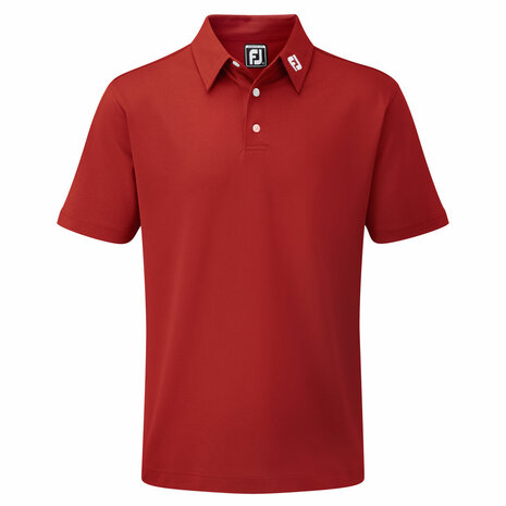 Footjoy Stretch Pique Solid Polo Rood
