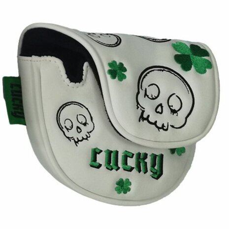 Legend Putter Mallet Headcover Lucky Wit Groen