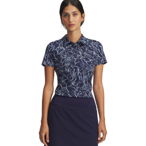 Under Armour Playoff 3.0 Printed Polo-Midnight Navy Dames