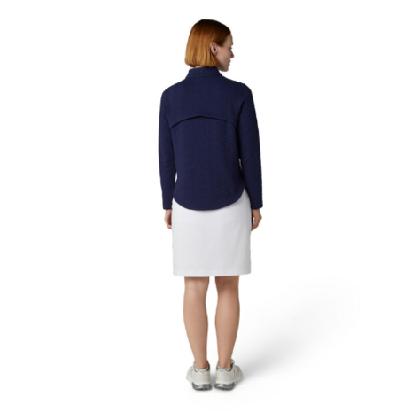 Callaway 1/2 Zip Quilted Knit Pullover Dames Peacoat