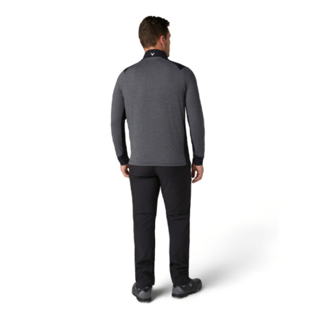 Callaway Soft Touch Blocked 1/4 Zip Pullover Donkergrijs Heren