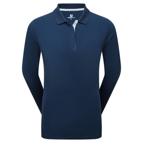 Footjoy ThermoSeries  Langemouw Golfpolo Navy