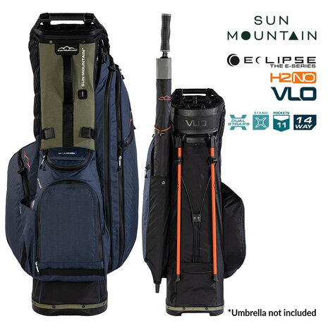 Sun Mountain E 4-5 H2NO Lite 14-Way Navy Olive Zwart