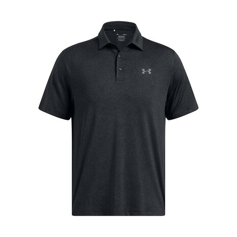 Under Armour Heren Playoff Golfpolo 3.0 Printed-Black Antracite Maat Medium