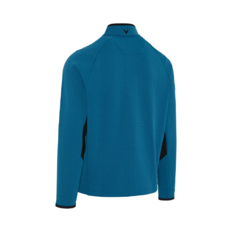 Callaway Blocked LS 1/4 Zip Pullover Blue Sapphire Heren