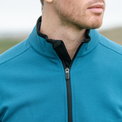 Callaway Blocked LS 1/4 Zip Pullover Blue Sapphire Heren