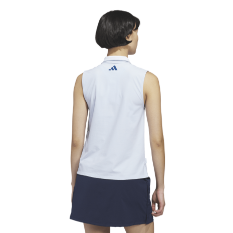 Adidas W BTC Twist Mouwloze Dames Polo Lichtblauw