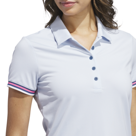 Adidas W Ultimate Streep Dames Polo Lichtblauw