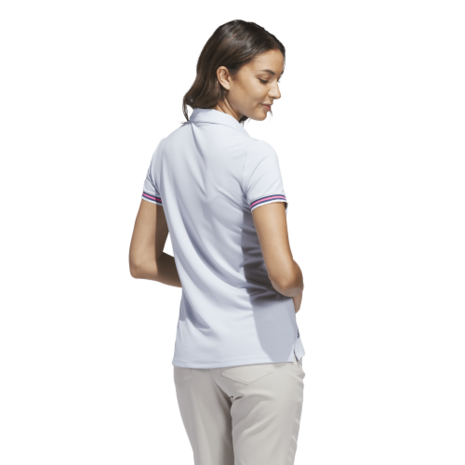 Adidas W Ultimate Streep Dames Polo Lichtblauw