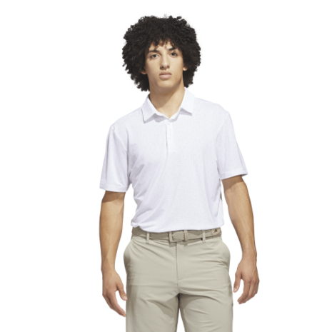 Adidas Ultimate Mesh Printed Heren Golfpolo Wit Blauw