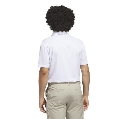 Adidas Ultimate Mesh Printed Heren Golfpolo Wit Blauw