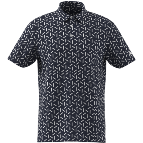 Adidas Ultimate Mesh Printed Heren Golfpolo Navy Wit