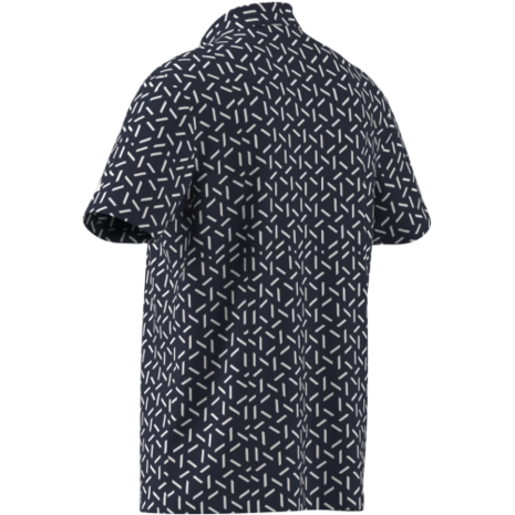 Adidas Ultimate Mesh Printed Heren Golfpolo Navy Wit