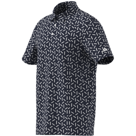 Adidas Ultimate Mesh Printed Heren Golfpolo Navy Wit
