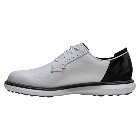 Footjoy Heren Golfschoenen Traditions Wit Zwart Rood