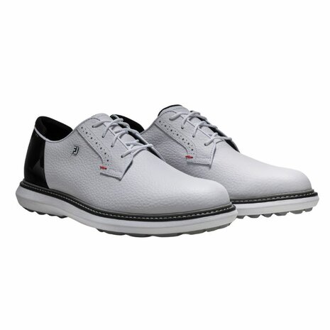 Footjoy Heren Golfschoenen Traditions Wit Zwart Rood