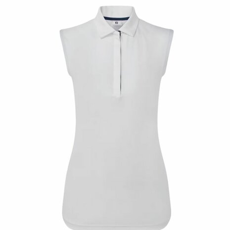 Footjoy Mouwloze Dames Polo Lisle Wit