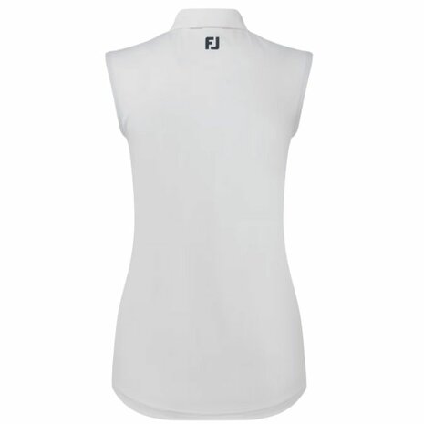 Footjoy Mouwloze Dames Polo Lisle Wit