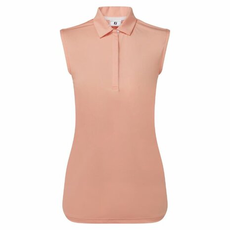 Footjoy Mouwloze Dames Polo Lisle Papaya