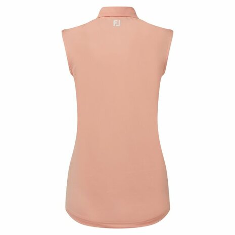Footjoy Mouwloze Dames Polo Lisle Papaya