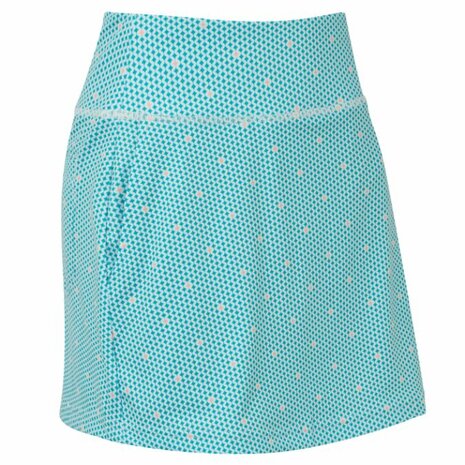 Footjoy Dames Geo Aerial Skort Wit Turquiose