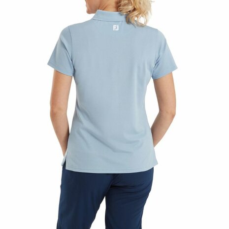 Footjoy Stretch Pique Dames Polo Shirt Lichtblauw