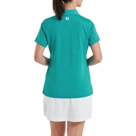 Footjoy Stretch Pique Dames Polo Shirt Turquoise Groen