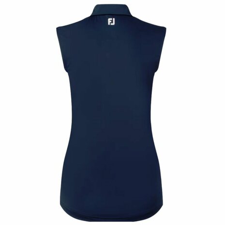 Footjoy Mouwloze Dames Polo Lisle Navy