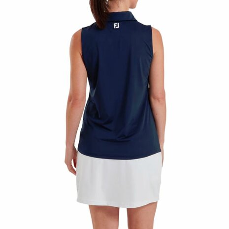 Footjoy Mouwloze Dames Polo Lisle Navy
