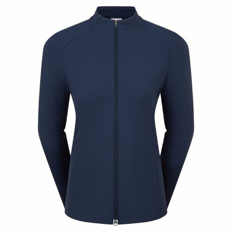 Footjoy Full Zipp Rib Midlayer Dames Navy