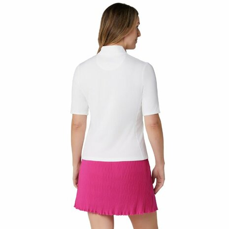 Callaway Rip Play Korte Mouw Mock Shirt Wit