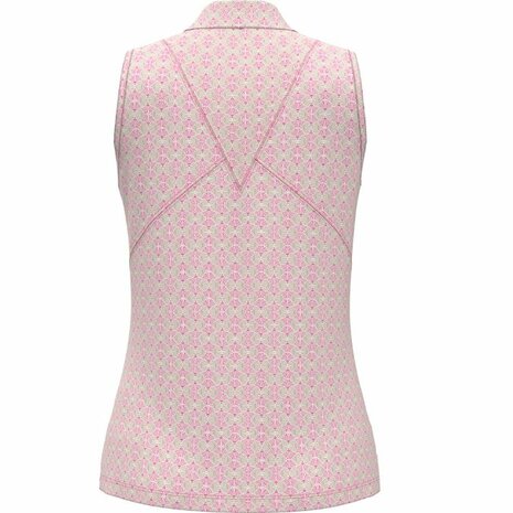 Callaway Premium  Opti Dri Mouwloze Polo Pink Beige