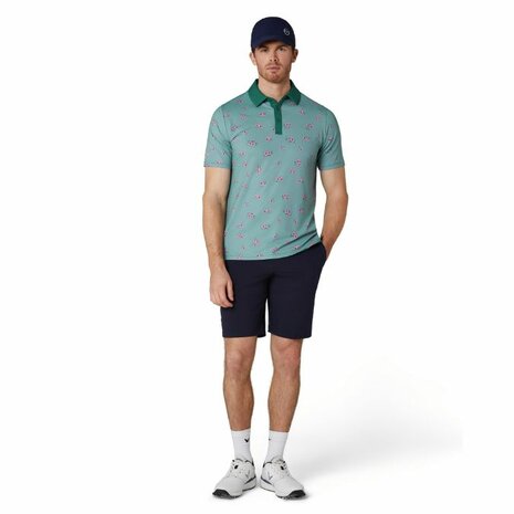 Callaway Azalea Gingham Print Golfpolo Galapagos Green