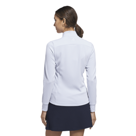 Adidas Dames W Textured Golfvest Lichtblauw