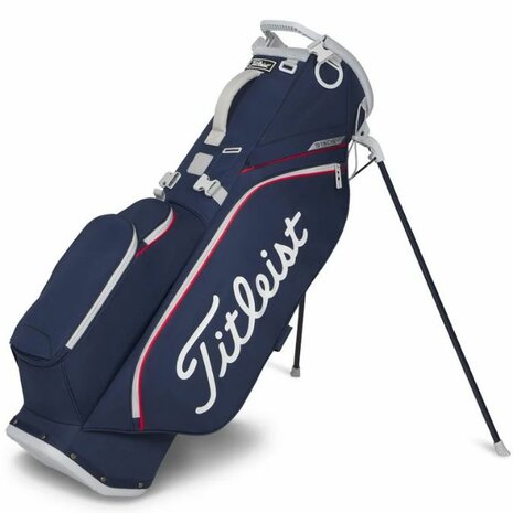 Titleist Players S4 Stadry Standbag Navy Rood Wit