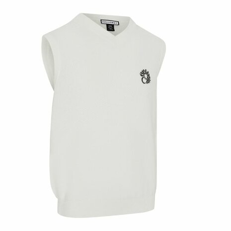 Callaway Mixed Texture Vest Off White